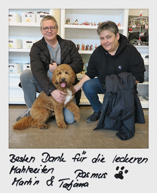 Ashuna's Hundeboutique und Barf Manufaktur - Martin und Tatjana mit Rasmus